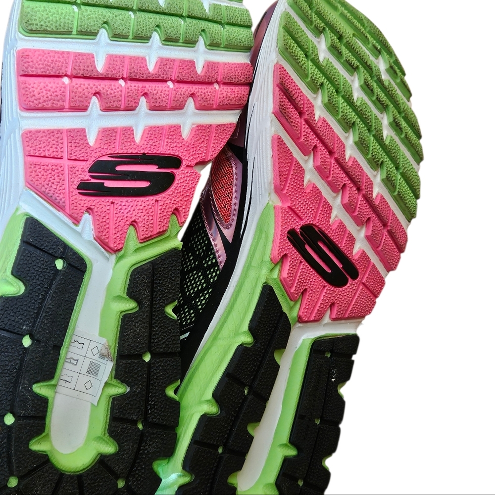 Skechers Relaxed Fit Memory Foam Air Cooled Running Shoes Womens 10 Pink Black - Picture 7 of 8